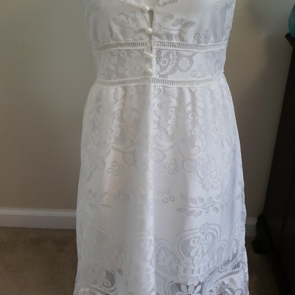 Angashion White Lace Sundress - Picture 4 of 4